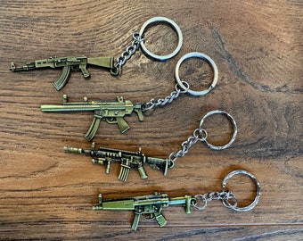 Handmade Metal firearms M4A1 AK47 MP5 and more KeyChain Gift Idea JuliesMetalDecal