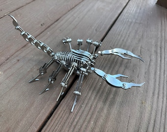 Handmade Stainless Steel Foldable arms and legs Scorpion model Home Decorations Emperor Scorpion King Poison Scorpion Indoor Gift Idea