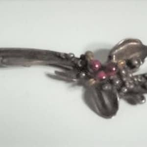 Antique Victorian Edwardian Garnet Flowers Sterling Silver Pin Brooch Lot