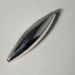 Vintage Sterling Silver Salvaged Navajo Bright Shiny Melon Bead 25 mm