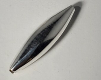 Vintage Sterling Silver Salvaged Navajo Bright Shiny Melon Bead 25 mm