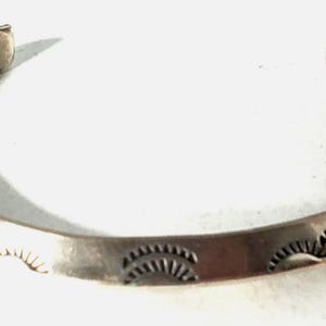Vtg Sterling Silver Ingot Old Pawn Navajo Stamped Designs Cuff Bracelet Lot