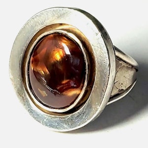 Vtg Sterling Silver SOUTHWEST Fire Agate Navajo Signed Ring Lot Size ~12.5