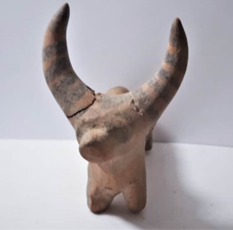 Ancient Indus Valley Harappa Mohenjo Daro Terracotta Zebu Bull Statue