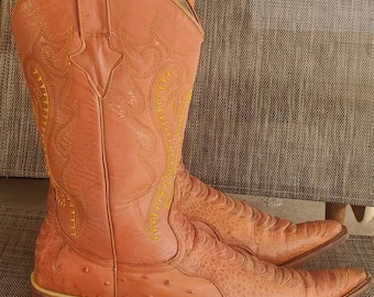 Alle Leder Strauß Western Flame Cowboy Custom Handmade Boots Gr. 11.5