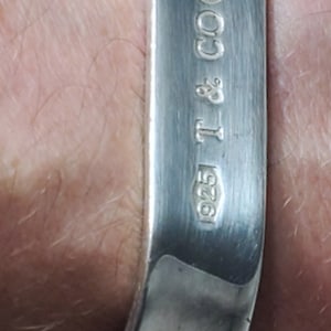 Vintage TIFFANY Square 1837 Concave Bangle Bracelet