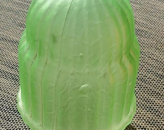 Art Deco- Mid Century 20s/30s Uranium Glass Domed Lamp or Ceiling Pendant Shade