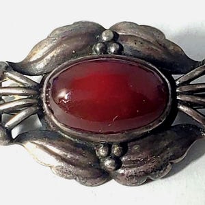 Antique Very Early #30 GEORG JENSEN Carnelian 830 S Pin Brooch Lot