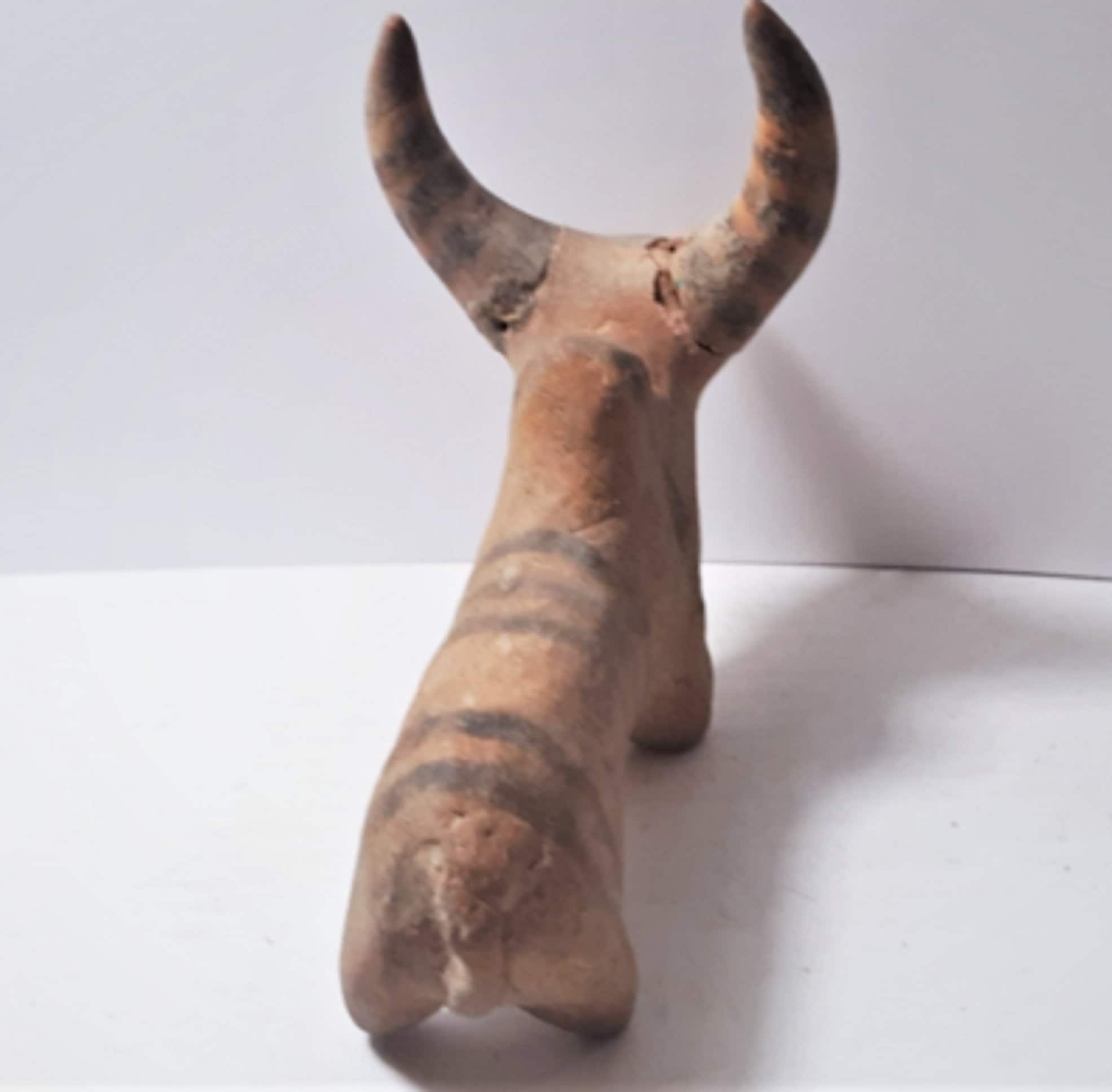 Ancient Indus Valley Harappa Mohenjo Daro Terracotta Zebu Bull Statue