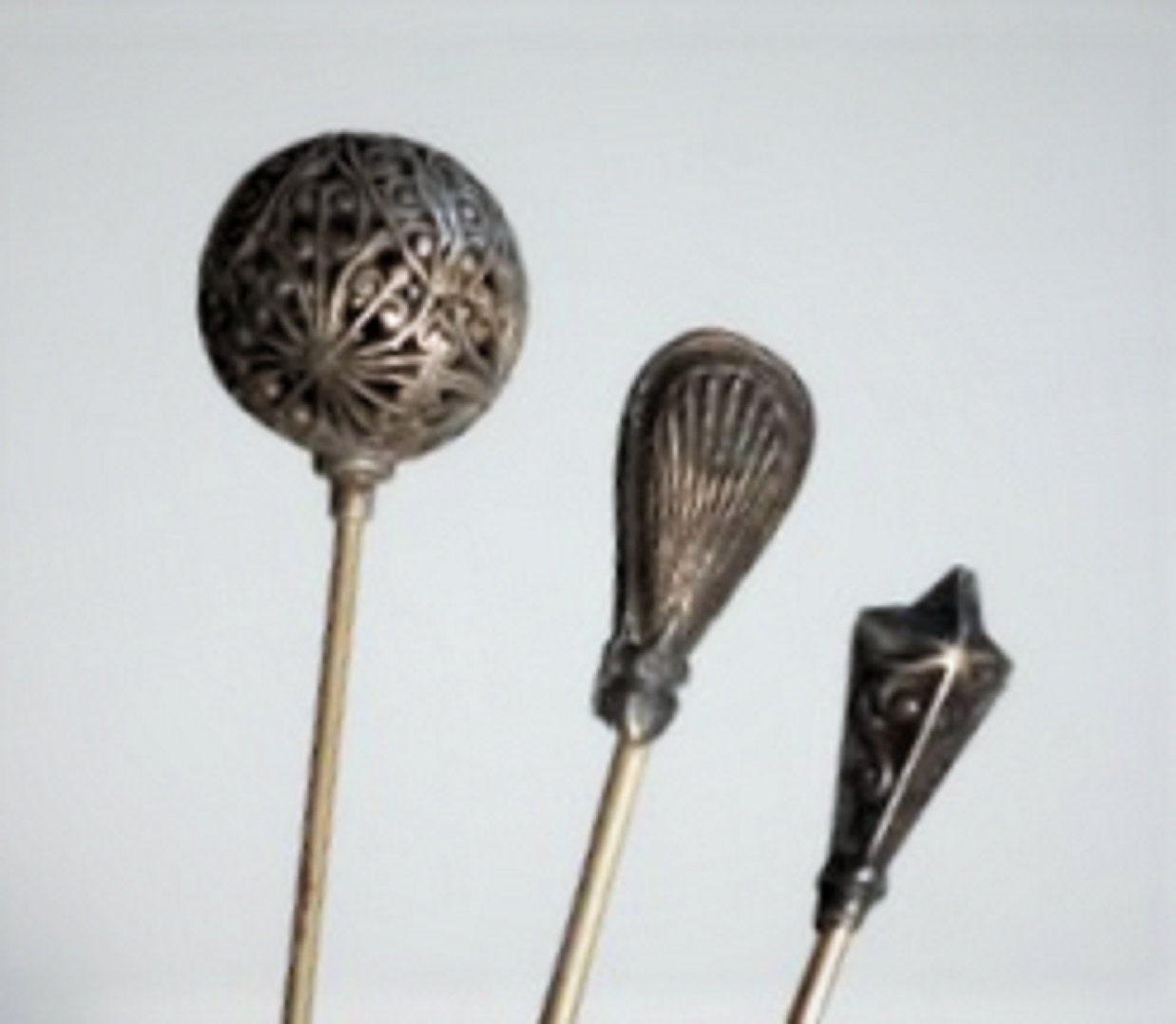 Antique Sterling Silver Victorian Edwardian Hat Pins Lot of  display picture 2