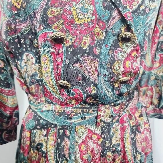 Vintage 70s 80s Dark Bohemian Cottagecore Paisley… - image 2