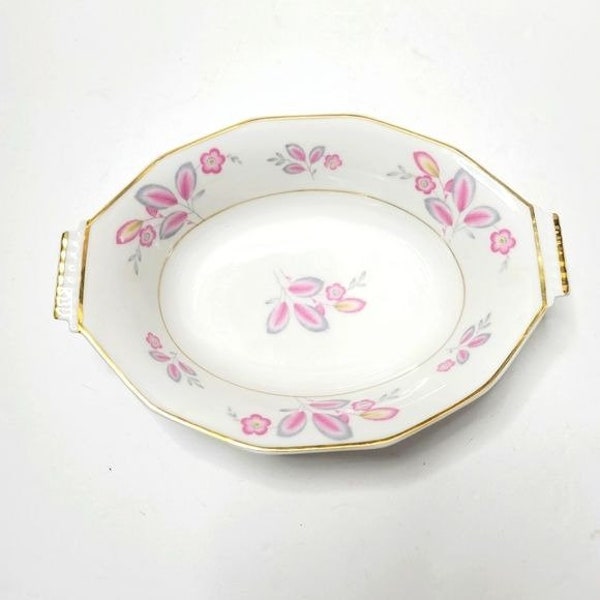 Antique Robert Haviland Le Tanneur Limoges France Pink Geisha Floral Bowl