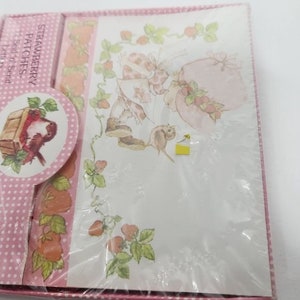 Vintage 1980 Jasco Strawberry Patches Seal n Send Letters Stationary 12 Pack image 3