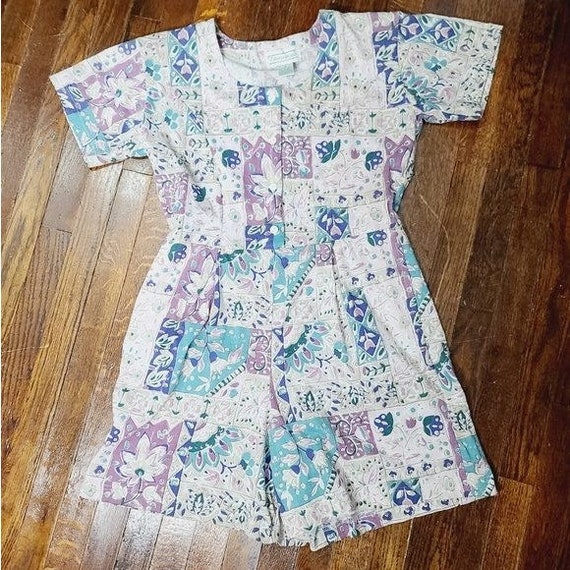 Deadstock Vintage 1990s Floral Cottagecore Romper - image 2