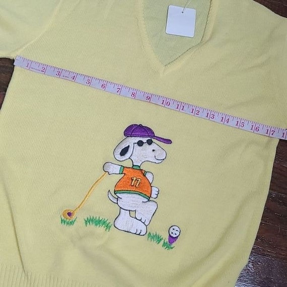 Deadstock Vintage 70s Snoopy Peanuts Golf Sweater… - image 8