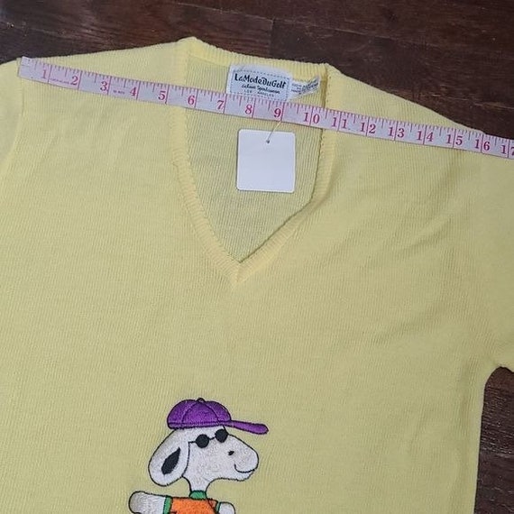 Deadstock Vintage 70s Snoopy Peanuts Golf Sweater… - image 7