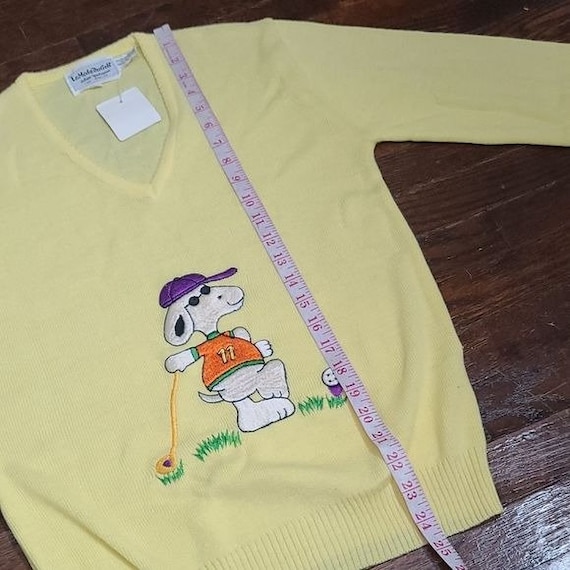 Deadstock Vintage 70s Snoopy Peanuts Golf Sweater… - image 9