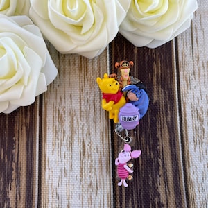 Winnie The Pooh inspired badge reel, Badge Reel, Retractable Badge Reel