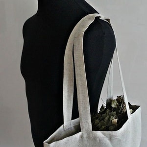 Leinentasche. Wellnesstasche. Badetasche aus leichtem Leinen. Schnelltrocknender Leinensack für Schwimmbad, Sauna, SPA. Wiederverwendbarer Leinenbeutel. Einkaufstasche