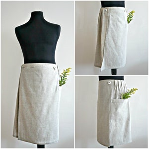 Jupe kilt de sauna en lin pour hommes. Kilt spa en lin. Kilt de spa masculin universel. Idée pour un cadeau fait main.