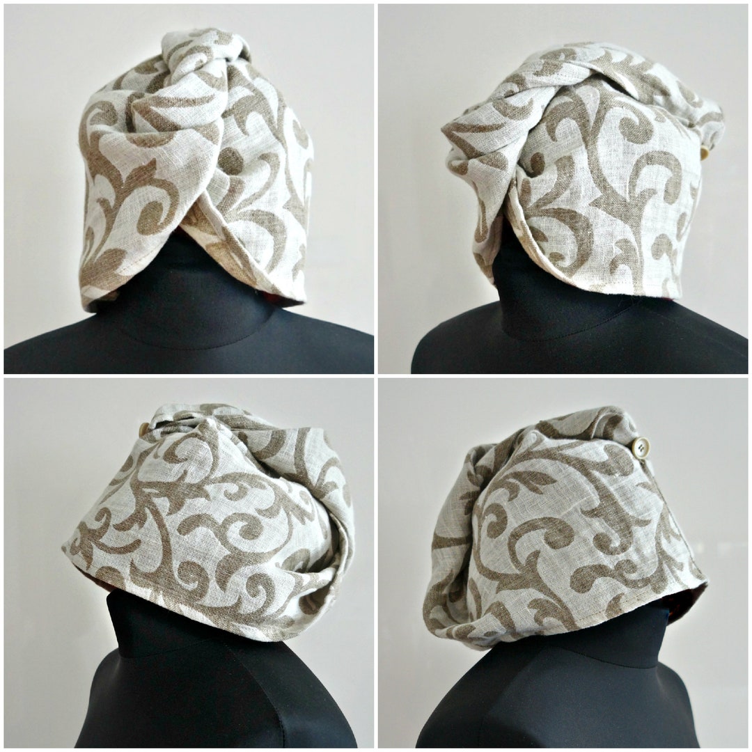 Sauna Hat for Women. 100% Linen Sauna Hat. Hat-turban for Sauna, SPA. Linen Hair Towel. Great ...