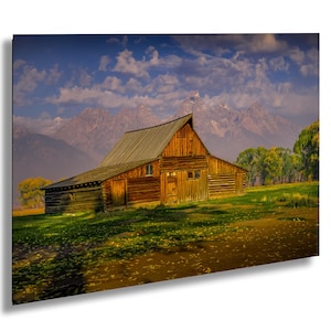 Grand Tetons Rustic Moulton Barn 2 / Jackson Hole / Mormon Row Ikone / Fine Art Print / Leinwand / Acryl / Metall / Fotografie