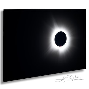 2024 Solar Eclipse Full Totality Black & White Fine Art Print / Canvas / Acrylic / Metal / Photography