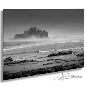 Moody print Washington Coast: zwart-wit fotografie Pacific Northwest