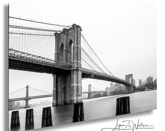 Vintage Brooklyn Bridge Bernard Buffet Litho Print Framed 1958 MCM