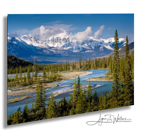 Canadian Rockies River Valley Print - Alberta Canada Landscape