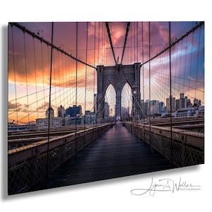 Brooklyn Bridge Sunrise Photo: NYC Skyline Art Print