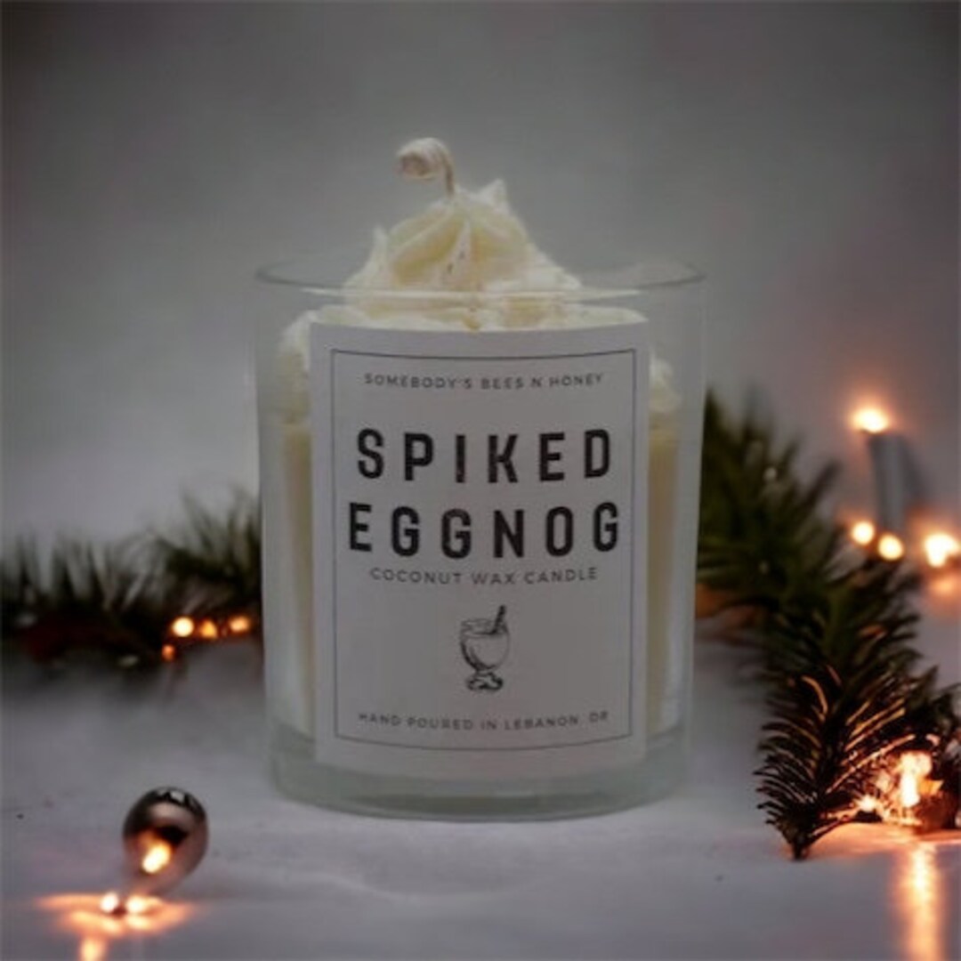 Spiked Eggnog Candle Candle for the Holidays Etsy