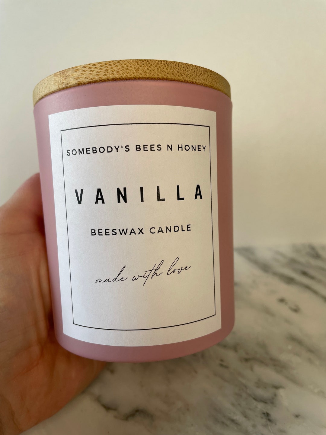 Pure Beeswax Candle in 10oz Glass Jar Air Purification Etsy