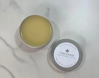 Hand and Body Salve with Pure Beeswax, Lanolin and Shea Butter