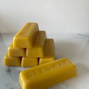 100% pure beeswax bars