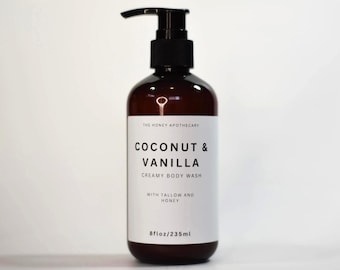 Natural Creamy Body Wash with Honey and Tallow