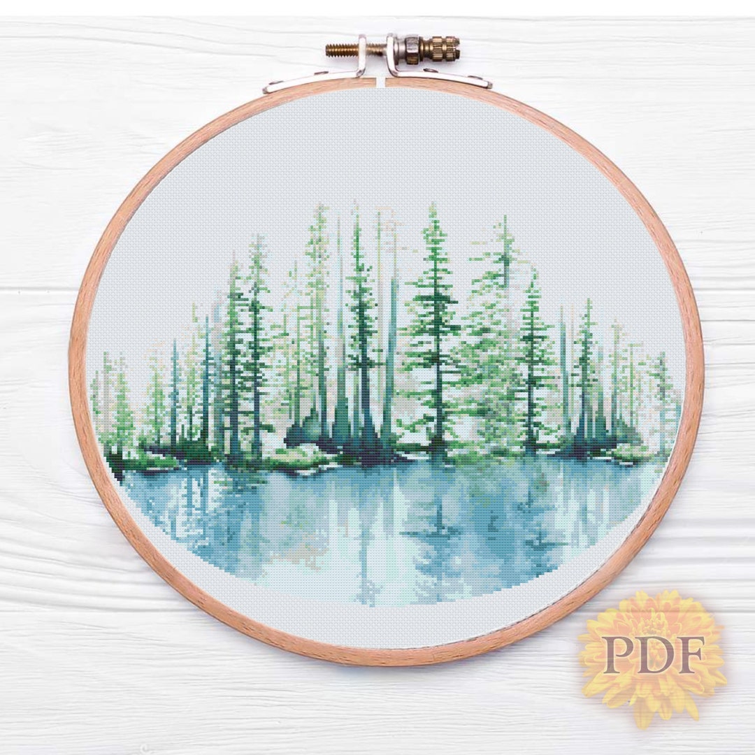 Forest Reflections - Digital Cross Stitch Pattern - Etsy