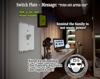 Adesivo Argento Metallizzato "Please Switch Lights Off When You Leave Room" 12x10 Cm Con Icona Universale - 3