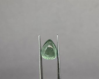 Green Tourmaline 3.00CT Pear Smooth Cabochon - For Jewellery Making or Unique Gift Idea - Free Shipping