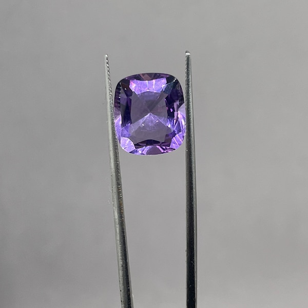 Améthyste naturelle non traitée, 5,55 carats violet, taille coussin (12,5 x 10,5 x 7 mm environ) - Livraison gratuite dans le monde entier