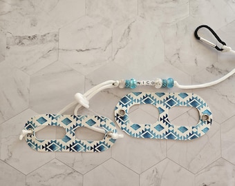 Blue Aztec Bearded Dragon Leash: Custom Reptile Harness