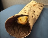 Custom small pet burrito blanket, bearded dragon tortilla wrap blanket