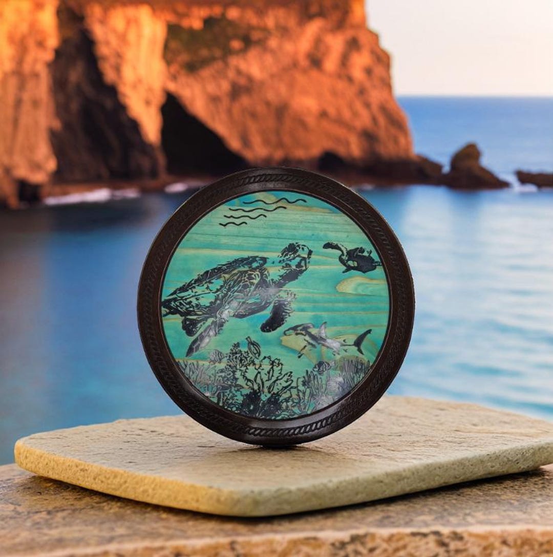 Sea Turtle Inlay Sea Turtle Reef Inlay Wall Decor/wall Decor - Etsy