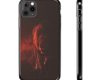 Clear Silicone Phone Case - Lion