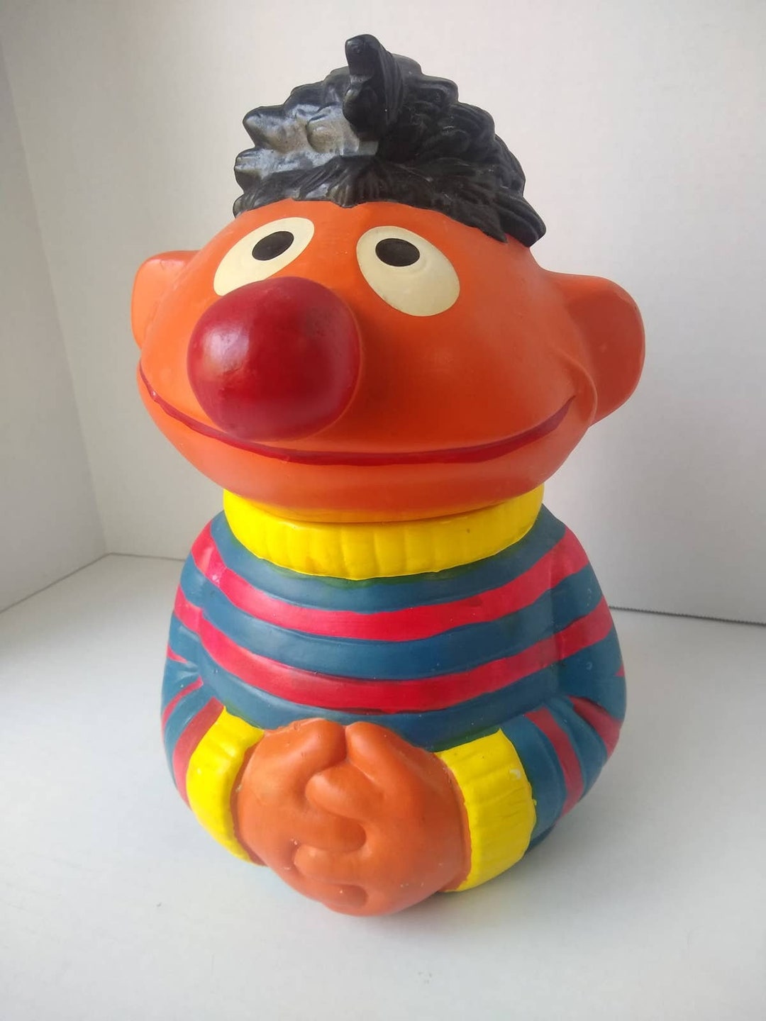 Vintage Ernie Sesame Street Cookie Jar Ceramaic Model 973 Etsy