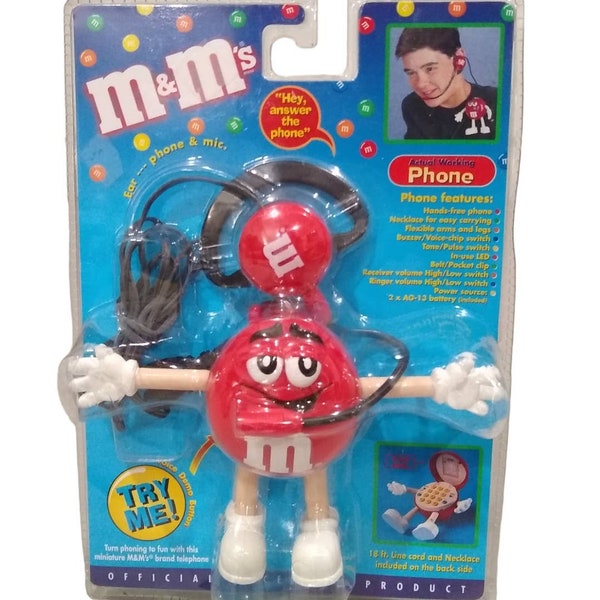 Red M&M's Official Telephone Headset NEW and Sealed Vintage