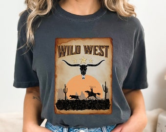Western American Wild West Shirt Vintage Inspired Tee Shirt Western Graphic Tee Retro Tee Shirt Boho Shirt Vintage Style Tee Shirt Best Gift