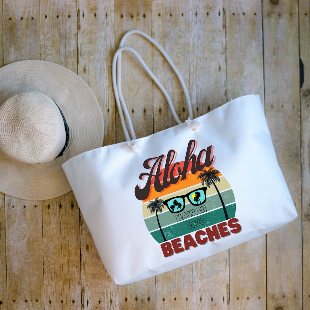 Custom Aloha Beaches Bag, Travel Bag, Beach Bag, Hawaii Vacation Bag ...
