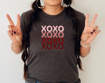 XOXO Shirt, Valentines Day Shirt, Gift For Her, Valentines Gift For Her, Hugs and Kisses Shirt, Valentines Day Gift, Birthday Gift, Love Tee