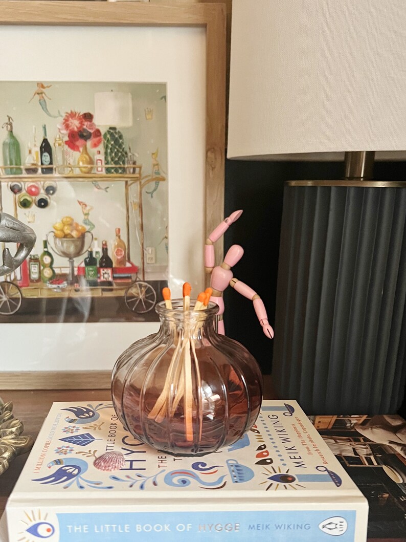 Glass Match Holder and Striker Etsy